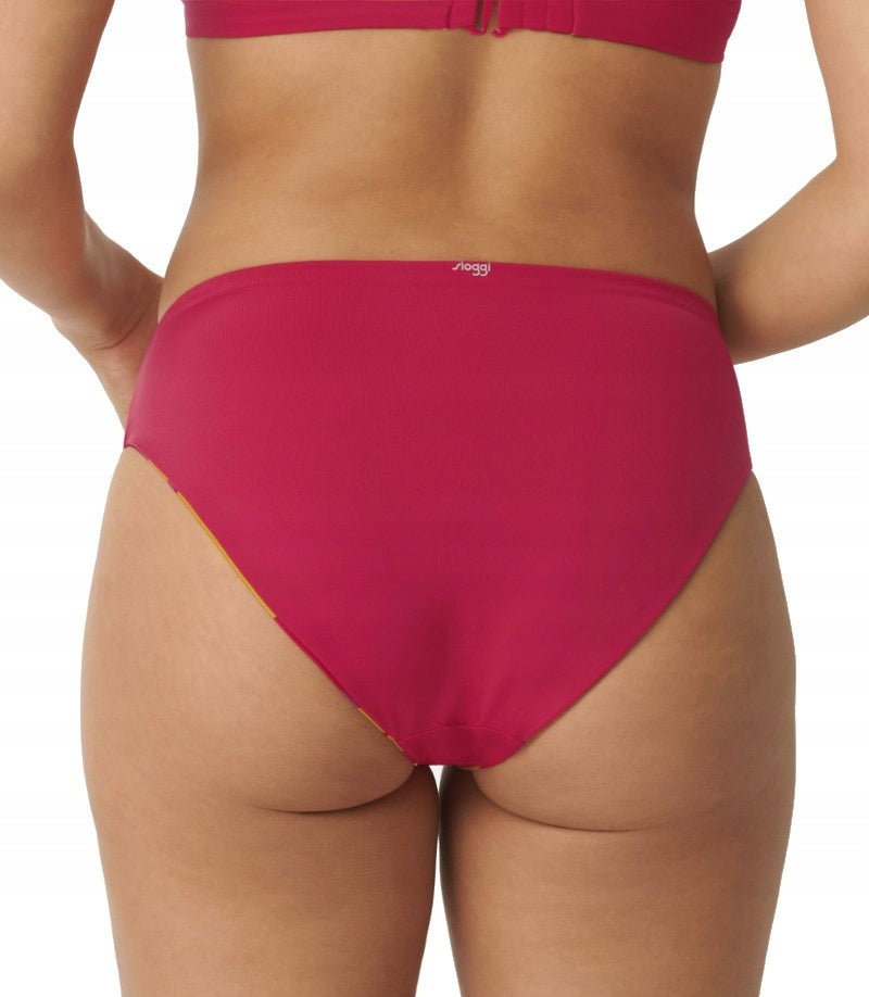Majtki Kąpielowe Bikini SLOGGI SHORE FLOWER HORN HIGH LEG r.S/36 DWUSTRONNE
