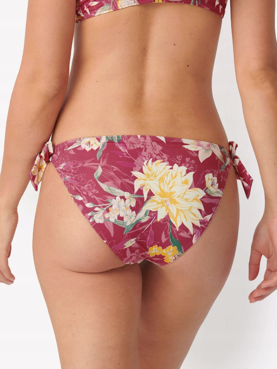 Dół Bikini Triumph Botanical Leaf Tai 40 Figi Wiązane Kwiaty Liście