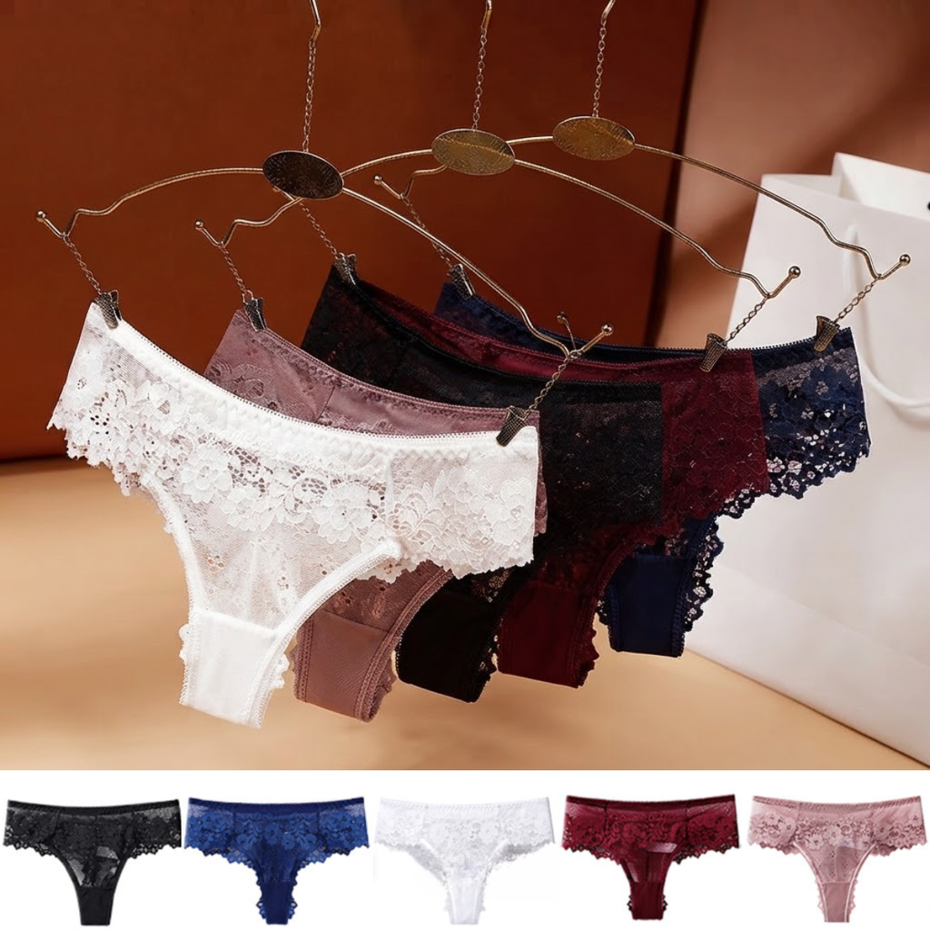5-PAK A&B Intimates Midnight Charm – koronkowe figi (Zestaw 5 kolorów)