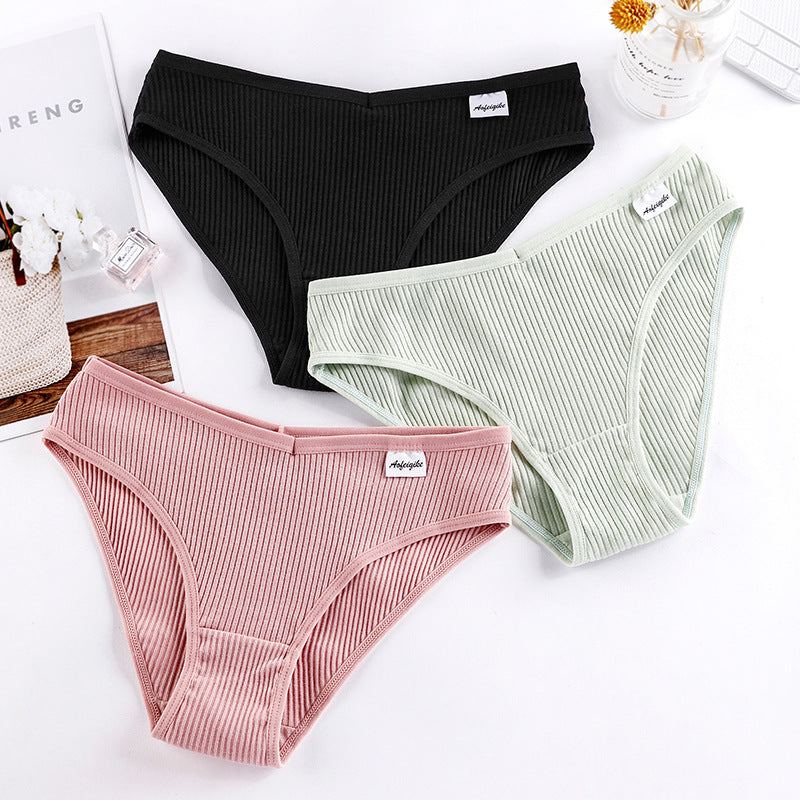 3-PAK A&B Intimates Ribbed Essential – figi bawełniane (Zestaw 3 kolorów)