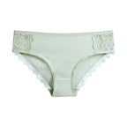3-PAK A&B Intimates Ribbed Romance – bawełniane koronkowe figi (Zestaw 3 kolorów)