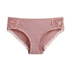 3-PAK A&B Intimates Ribbed Romance – bawełniane koronkowe figi (Zestaw 3 kolorów)