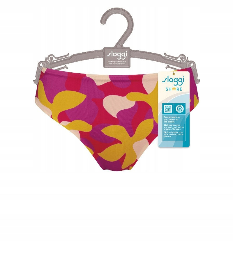 Majtki Kąpielowe Bikini SLOGGI SHORE FLOWER HORN HIGH LEG r.S/36 DWUSTRONNE