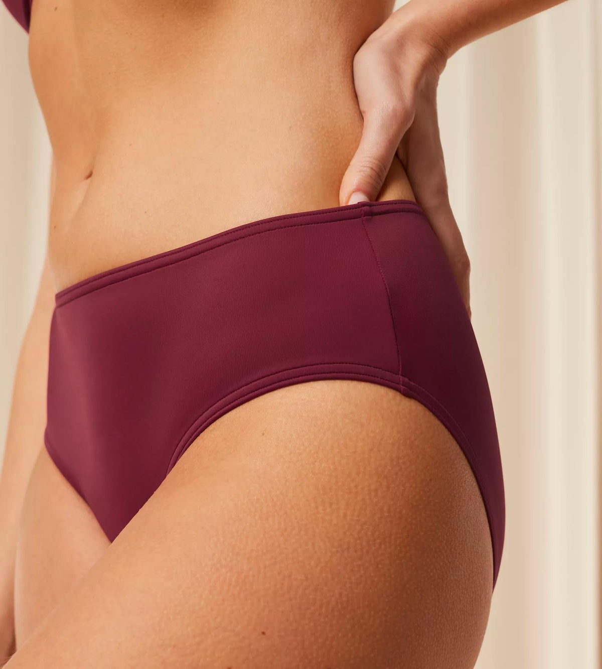 Majtki kąpielowe TRIUMPH Dół Bikini Mix Match Midi 44 2XL Bordowe Figi